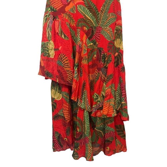 Farm Rio Red Forest Birds without Belt size M - Picture 8 of 13